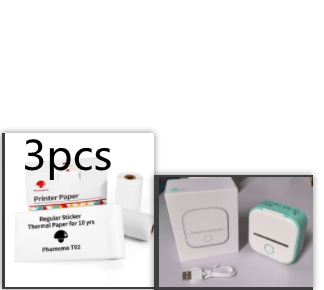 Les Visionnaires Printer Green Set2 / USB Portable Mini Thermal Label Printer Home Photo Printer Student Wrong Question Printer Bluetooth Mini Label Printer Price Tag