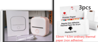 Les Visionnaires Printer Pinkset2. / USB Portable Mini Thermal Label Printer Home Photo Printer Student Wrong Question Printer Bluetooth Mini Label Printer Price Tag