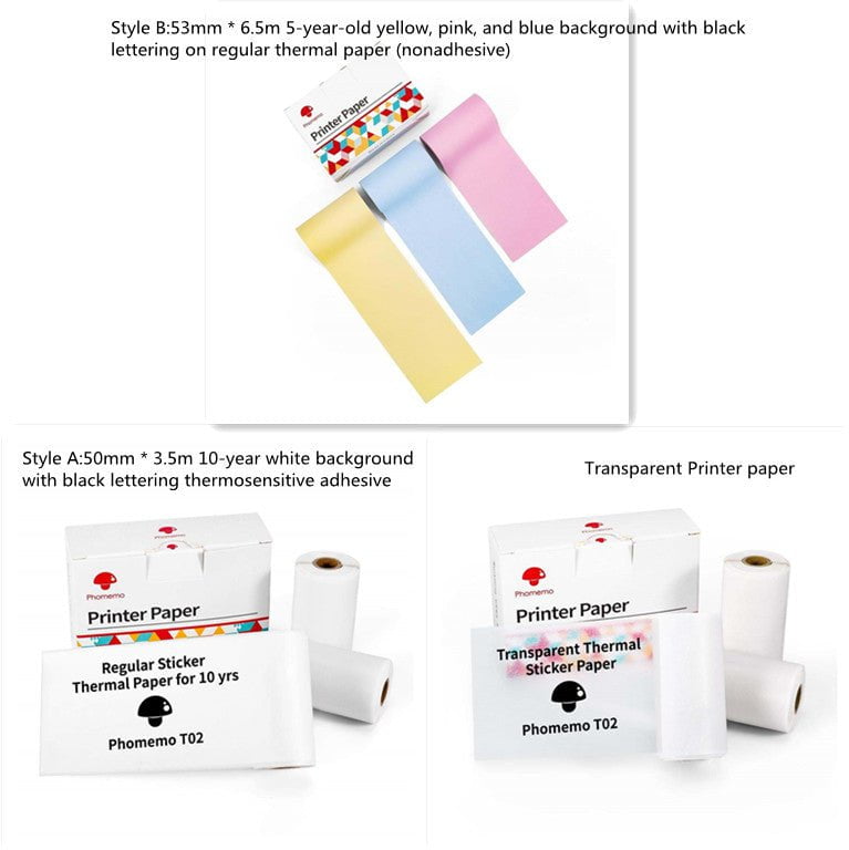 Les Visionnaires Printer Set / USB Portable Mini Thermal Label Printer Home Photo Printer Student Wrong Question Printer Bluetooth Mini Label Printer Price Tag