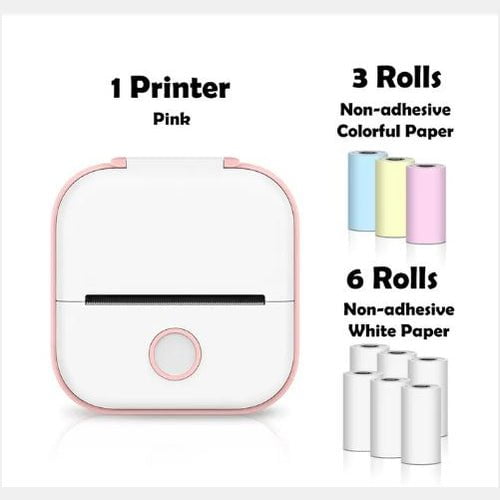 Les Visionnaires Printer Set8 / USB Portable Mini Thermal Label Printer Home Photo Printer Student Wrong Question Printer Bluetooth Mini Label Printer Price Tag