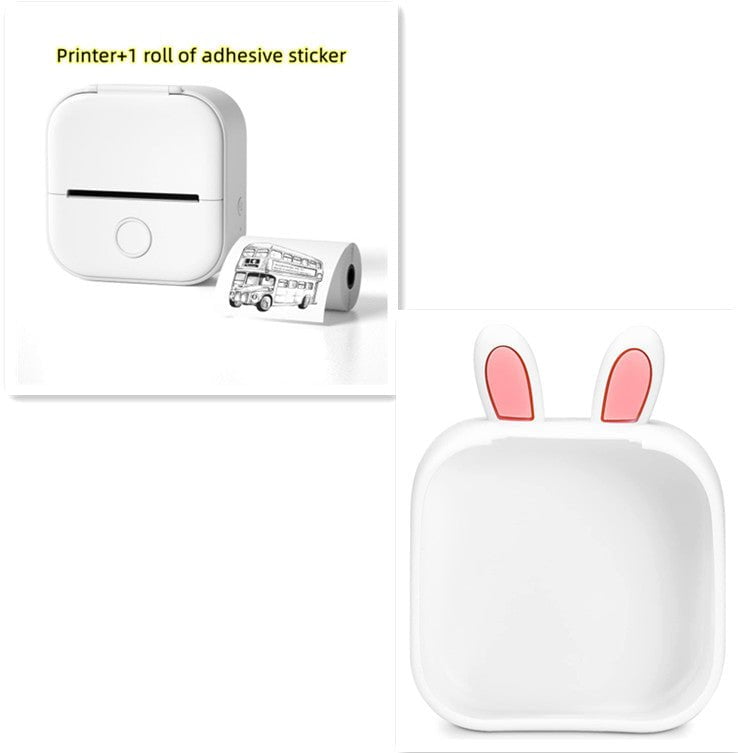 Les Visionnaires Printer White SetD / USB Portable Mini Thermal Label Printer Home Photo Printer Student Wrong Question Printer Bluetooth Mini Label Printer Price Tag