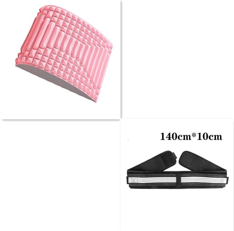 Les Visionnaires Woman fashion and Outdoor Pink SetB Back Stretcher Pillow Neck Lumbar Support Massager For Neck Waist Back Sciatica Herniated Disc Pain Relief Massage Relaxation