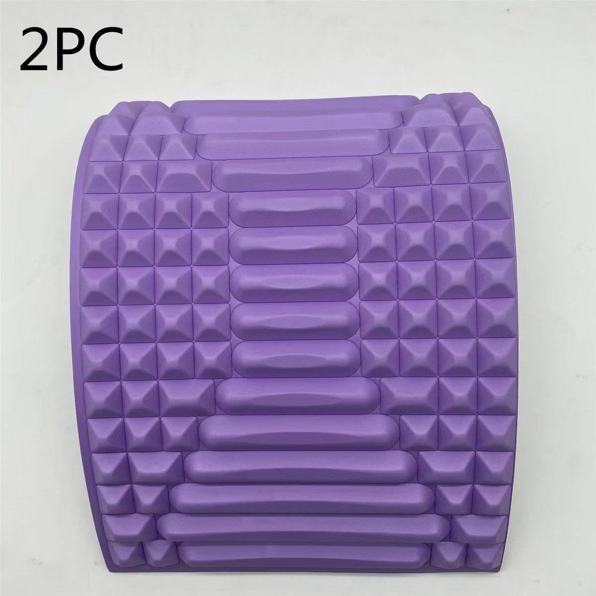 Les Visionnaires Woman fashion and Outdoor Purple 2PC Back Stretcher Pillow Neck Lumbar Support Massager For Neck Waist Back Sciatica Herniated Disc Pain Relief Massage Relaxation