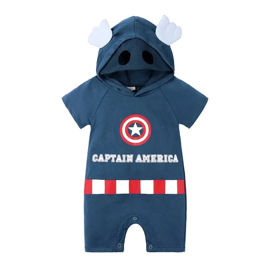 Storazone 0-2 Years Baby Romper Costume Anime Cartoon Kids Jumpsuit Toddler Summer Short-Sleeved Romper Newborn Baby Boys Clothes