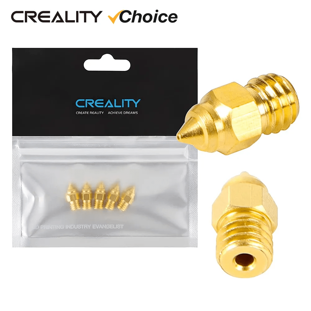 Storazone 0.2mm Creality 5pcs/Set 0.2/0.4/0.6/0.8/1.0mm Hotend Extruder Brass Nozzles for CR-6 SE/Ender-3 Series/Ender 5 Series Printer Original