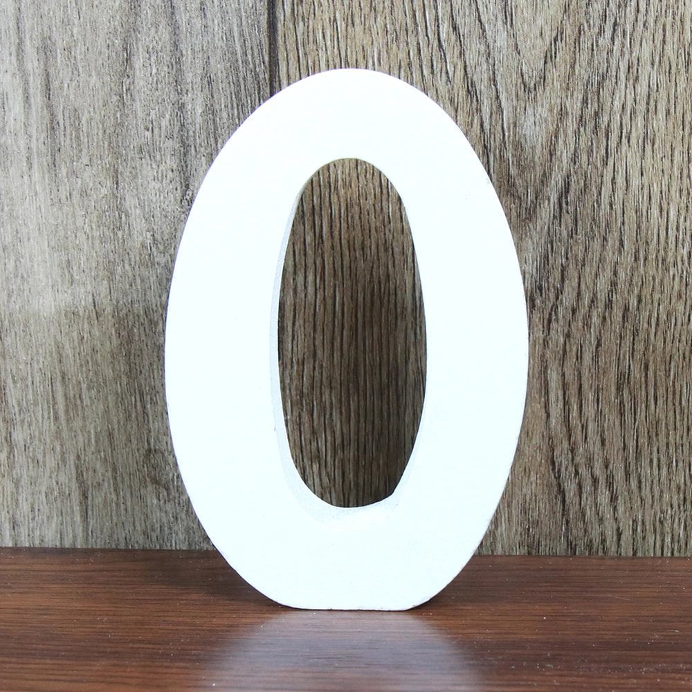 Storazone 0 / 8cm 8 CM Letras Decorativas Grandes White Wooden Letters Home Decor Wedding Decoration DIY Personalised Name Design Free Standing