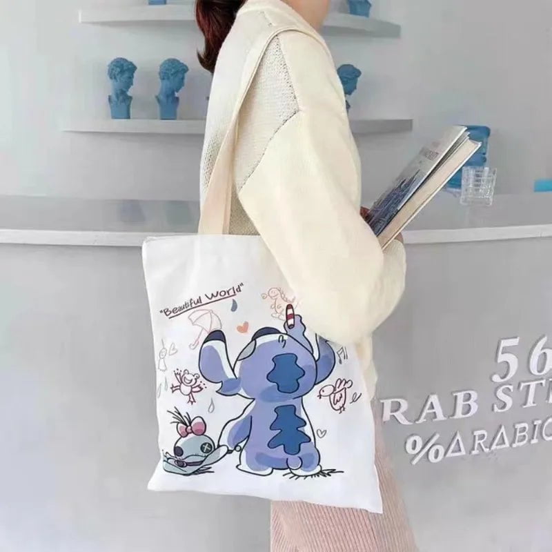 Storazone 02 Stitch bag crossbody bag STITCH cartoon peripheral cute canvas bag shoulder bag Lilo and Baby same shopping bag