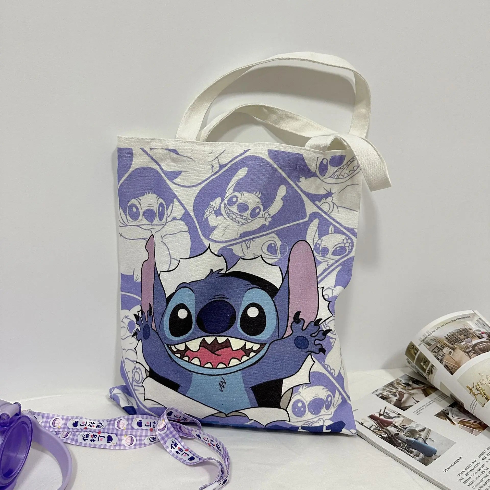 Storazone 03 Stitch bag crossbody bag STITCH cartoon peripheral cute canvas bag shoulder bag Lilo and Baby same shopping bag