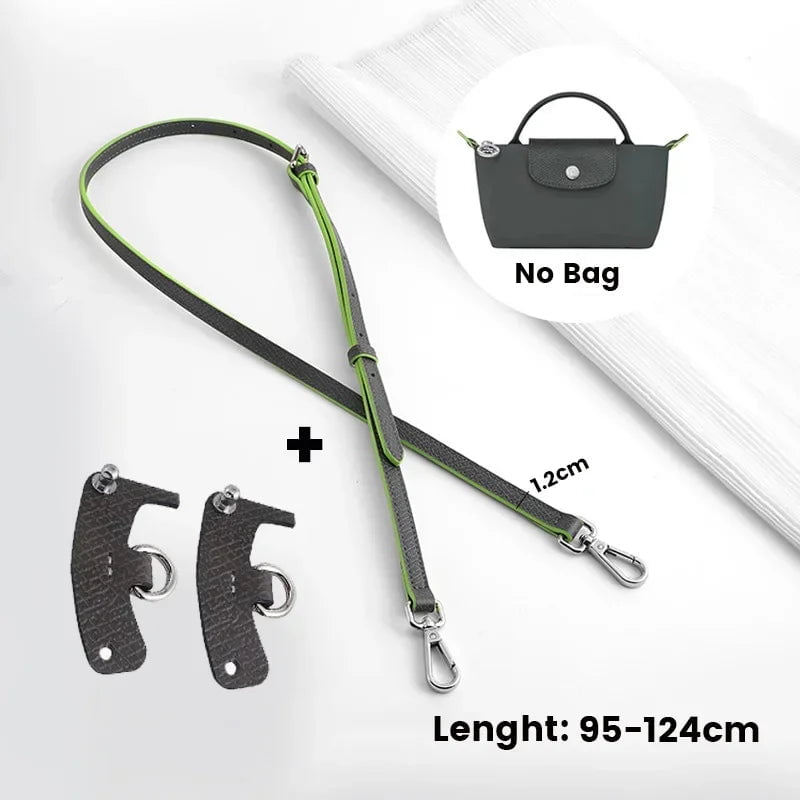 Storazone 1.2F Graphite Gray Bags Strap For Mini Longchamp Bag Shoulder Strap Dumpling Crossbody Perforated Conversion Accessories For Punch-free Bag Stra