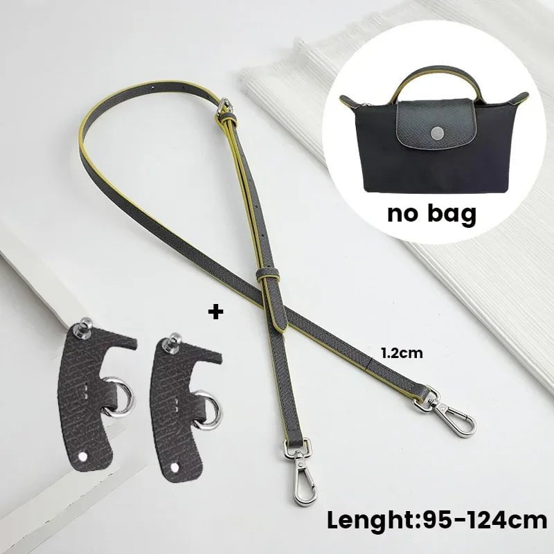 Storazone 1.2F Gun Gray Bags Strap For Mini Longchamp Bag Shoulder Strap Dumpling Crossbody Perforated Conversion Accessories For Punch-free Bag Stra