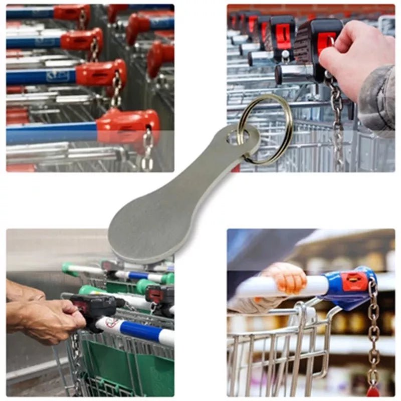 Storazone 1/2pcs Metal Shopping Cart Tokens Trolley Token Key Ring Decorative Keychain Multipurpose Shopping Portable For Home Outdoor