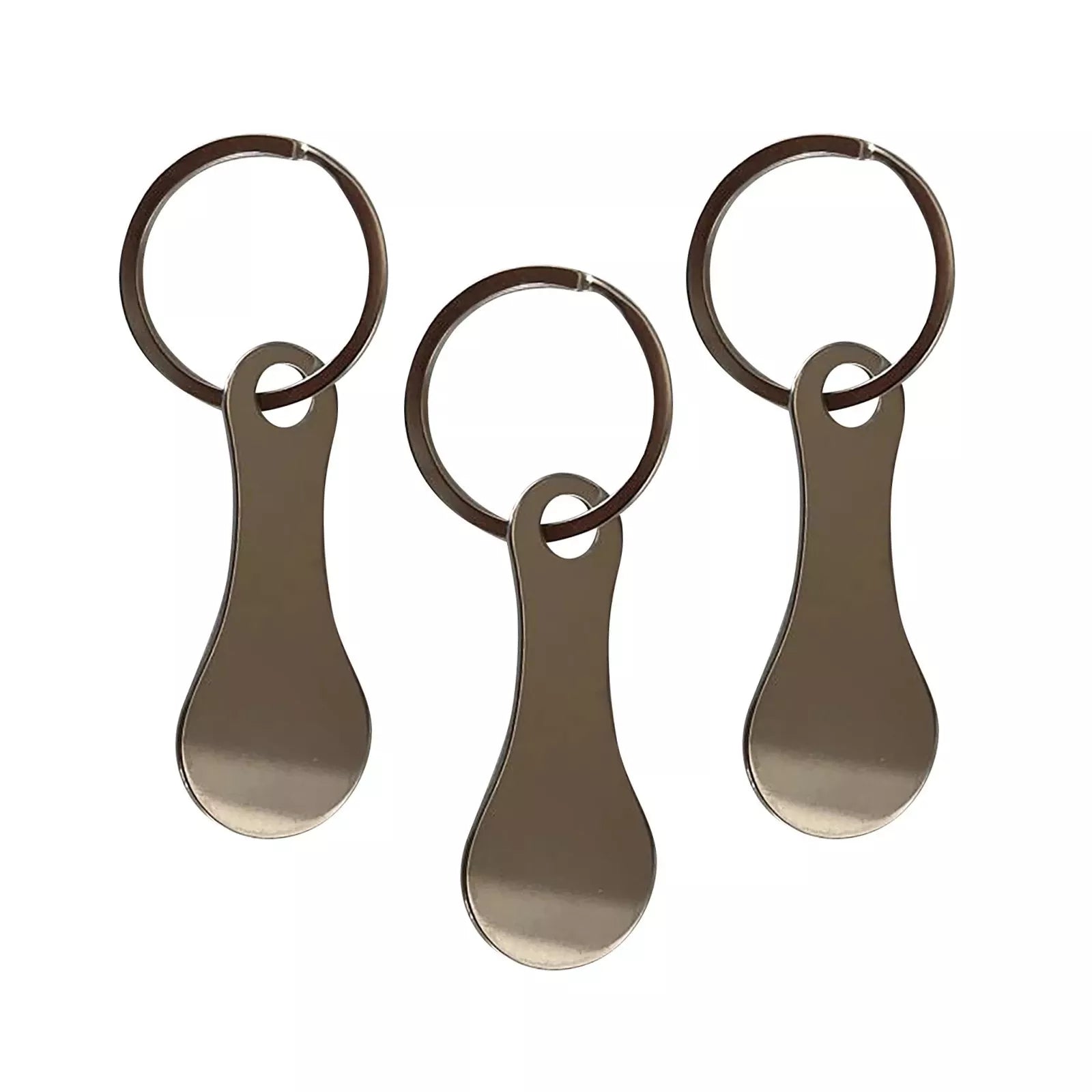 Storazone 1/2pcs Metal Shopping Cart Tokens Trolley Token Key Ring Decorative Keychain Multipurpose Shopping Portable For Home Outdoor
