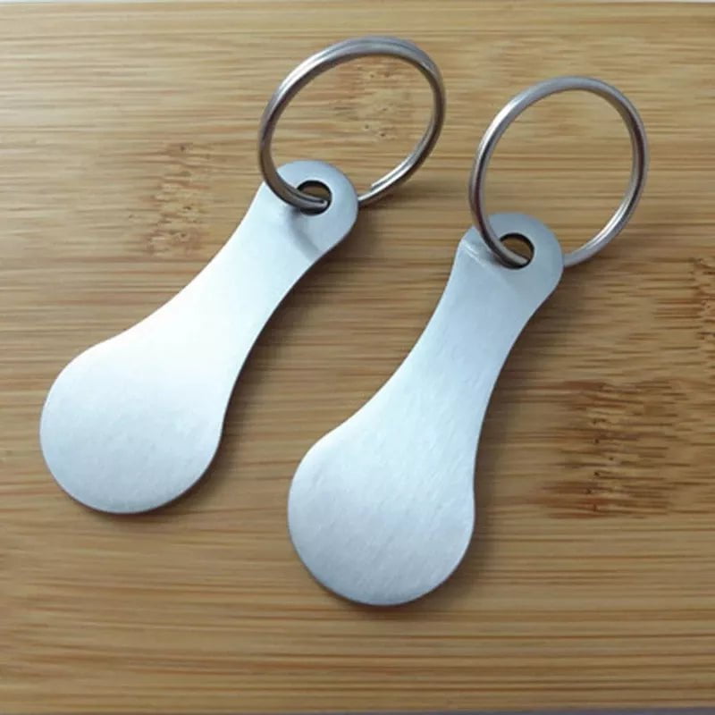 Storazone 1/2pcs Metal Shopping Cart Tokens Trolley Token Key Ring Decorative Keychain Multipurpose Shopping Portable For Home Outdoor