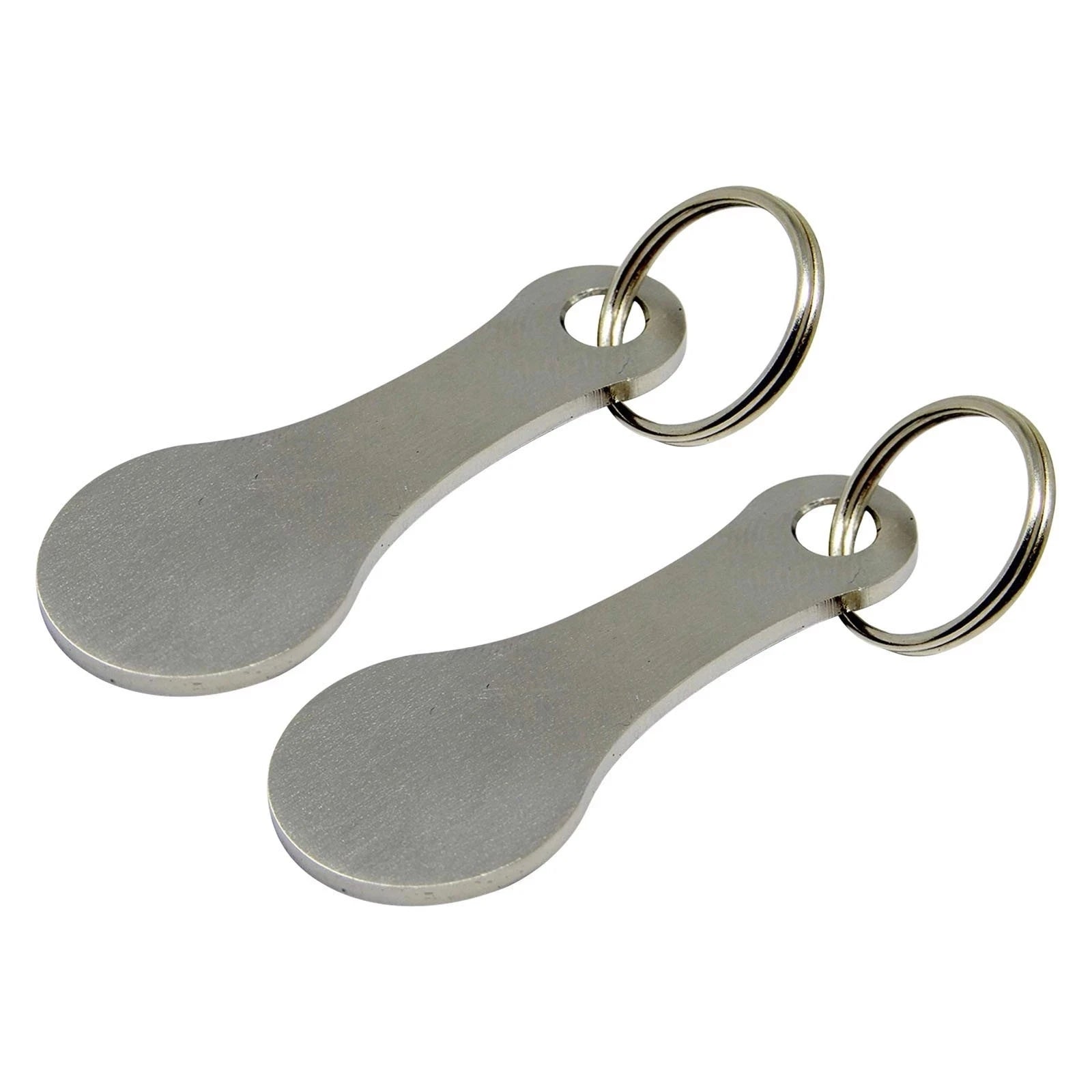 Storazone 1/2pcs Metal Shopping Cart Tokens Trolley Token Key Ring Decorative Keychain Multipurpose Shopping Portable For Home Outdoor