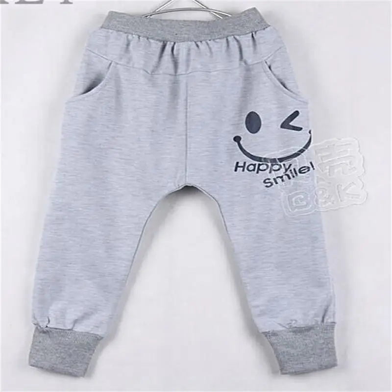 Storazone 1 / 5 2018 Fashion Boys Harem Pants Children Casual Trousers Happy Smile Denim Kids Boots Pant Boys Clothes Autumn Winter 90-130 Hot