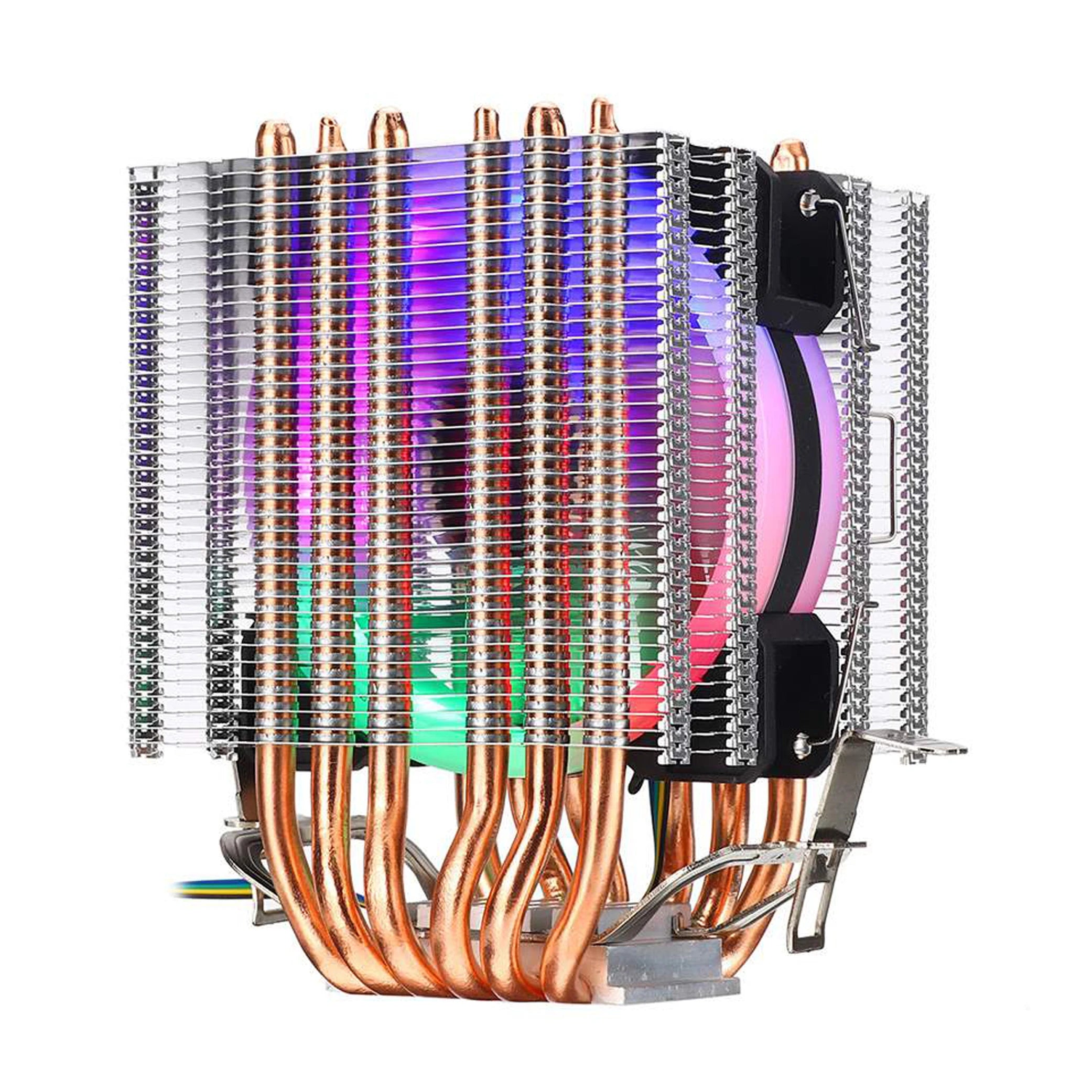Storazone 1 FAN 3PIN WITH LAMP / LGA115X1200-1366-775 / Fixed Color x99 Processor Cooler 6 Heat Pipes Cpu Cooler For Intel Lga 2011-V3 1700 1151 AM4 AM3 4PIN PWM IWONGOU Hurricane Air Cooler Cpu