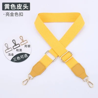 Storazone 1 / Gold buckle Nylon Shoulder Bag Strap Wide Spare Bag Strap Pure Color Women's Nylon Messenger Bag Accessories Bag Straps