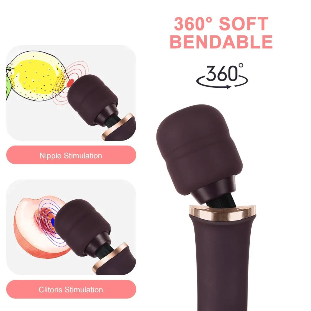 Storazone 1 Hannibal Huge Magic Handheld Massager Wand Clitoris Stimulation for Women Big Size AV Stick 10 Speed Vibrator Foreplay Adult Toy