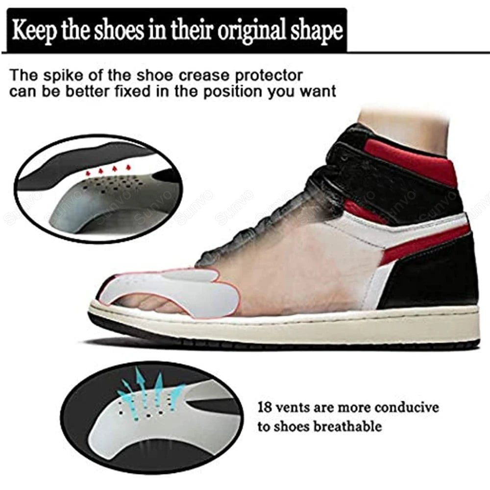 Storazone 1 Pair Anti Crease Shoe Protector for Sneakers Toe Caps Anti-wrinkle Support Shoe Stretcher Extender Sport Shoe Protection