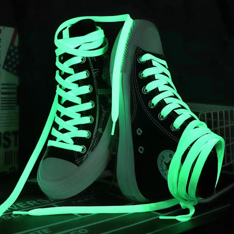 Storazone 1 Pair Luminous Shoelaces for Kid Sneakers Men Women Sports Shoes Laces Glow In The Dark Night Shoestrings Reflective Shoelaces