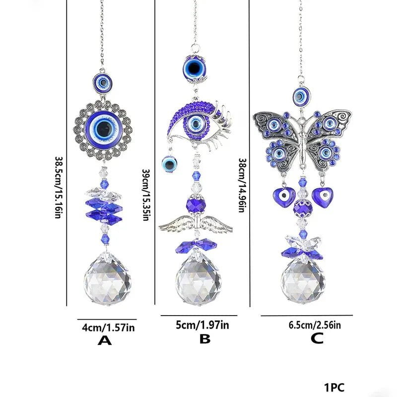 Storazone 1 Piece, Butterfly Devil's Eye, Crystal Pendant, Family Outdoor Garden Decoration