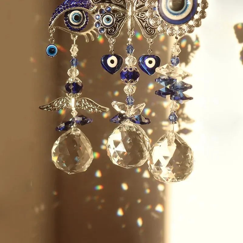 Storazone 1 Piece, Butterfly Devil's Eye, Crystal Pendant, Family Outdoor Garden Decoration