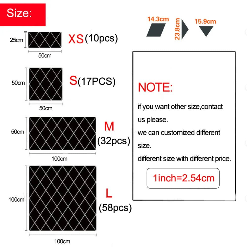 Storazone 10/17/32/58pcs 3D Mirror Stickers Acrylic Triangles Self-adhesive Diamonds DIY Wall Mirror Stickers for Living Room Home Decor