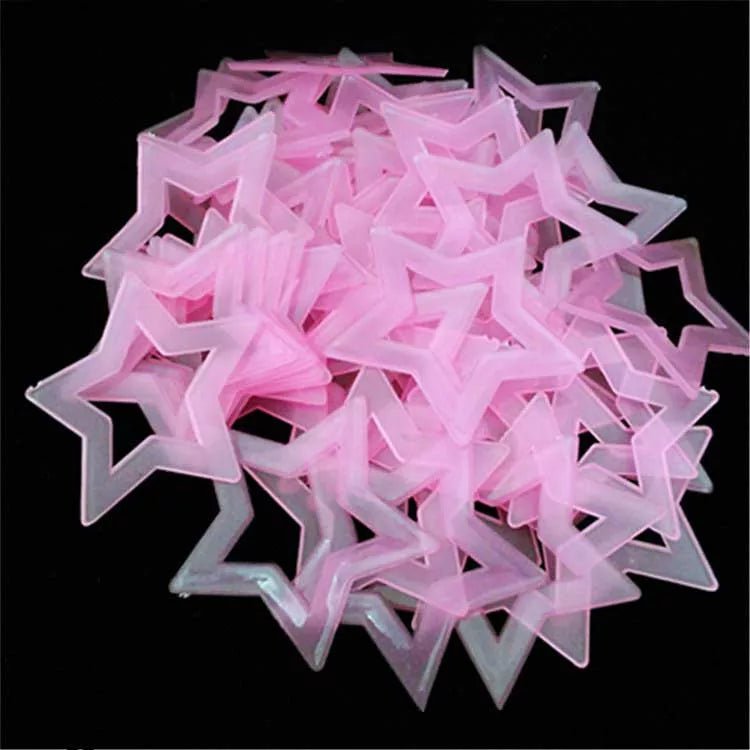 Storazone 10 50pcs 3D Stars Glow In The Dark Wall Stickers Luminous Fluorescent Wall Stickers For Kids Baby Room Bedroom Ceiling Home Decor