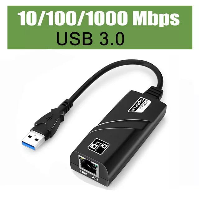 Storazone 1000M USB 3.0 10/100/1000Mbps Wired USB 3.0 TypeC USB To Rj45 Lan Ethernet Adapter RTL8153 Network Card for PC Macbook Windows Laptop