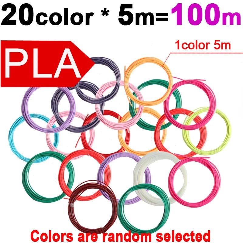 Storazone 100M PLA / Only USB 3D Printing Pen DIY Drawing Pens With 1.75mm PLA Filament Birthday Christmas Gifts For Kids Children With Power Travel Case
