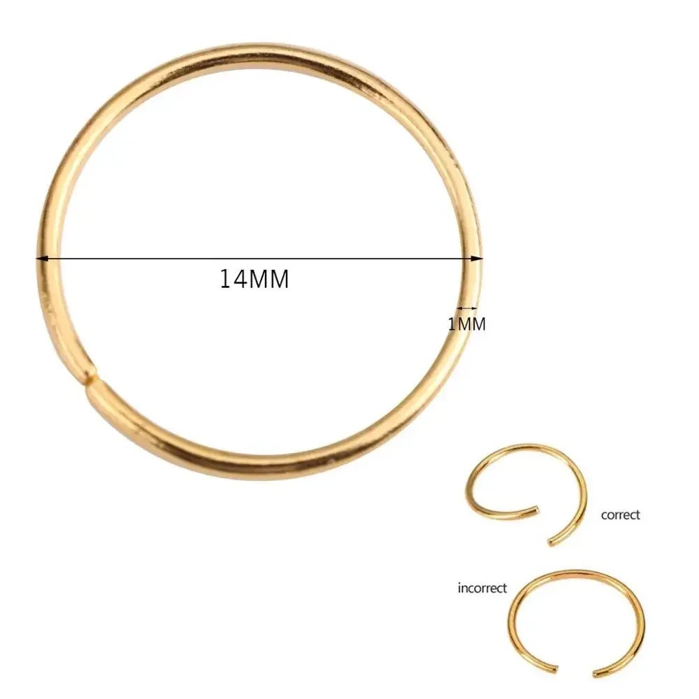Storazone 100pcs 14mm Hair Braid Rings Accessories Clips for Women and Girls Dreadlocks Beads Set Color Gold and Sliver