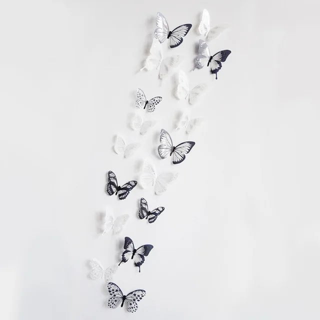 Storazone 101 New 18pcs/lot Crystal Butterflies 3d Wall Sticker Beautiful Butterfly Living Room for Kids Room Wall Decals Home Decoration