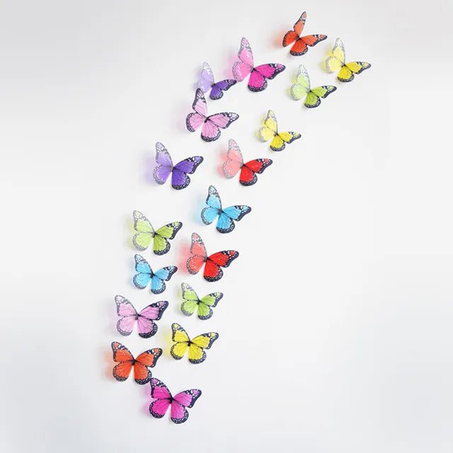 Storazone 104 New 18pcs/lot Crystal Butterflies 3d Wall Sticker Beautiful Butterfly Living Room for Kids Room Wall Decals Home Decoration