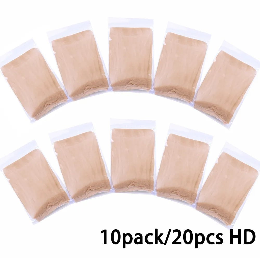 Storazone 10pack 20pcs HD / CHINA Cheap 10/20Pcs Hd Wig Thin Stocking Cap Wig Deluxe Wig Cap Hair Net For Weave Nylon Stretch Mesh Wig Cap Hd Wig Caps For Wigs