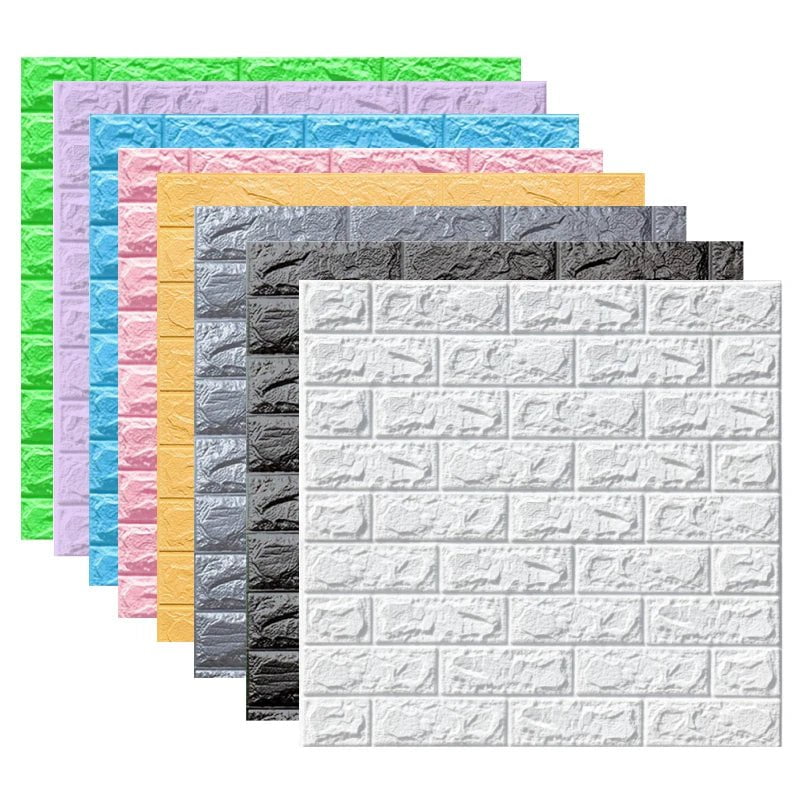 Storazone 10pcs 3D Wall Sticker Imitation Brick Bedroom Christmas Home Decoration Waterproof Self Adhesive Wallpaper For Living Room