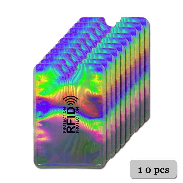 Storazone 10pcs Colorful Anti Rfid Card Holder Blocking Reader Lock Bank Card ID Card Case Protector Metal Credit Card Holder Aluminium Case