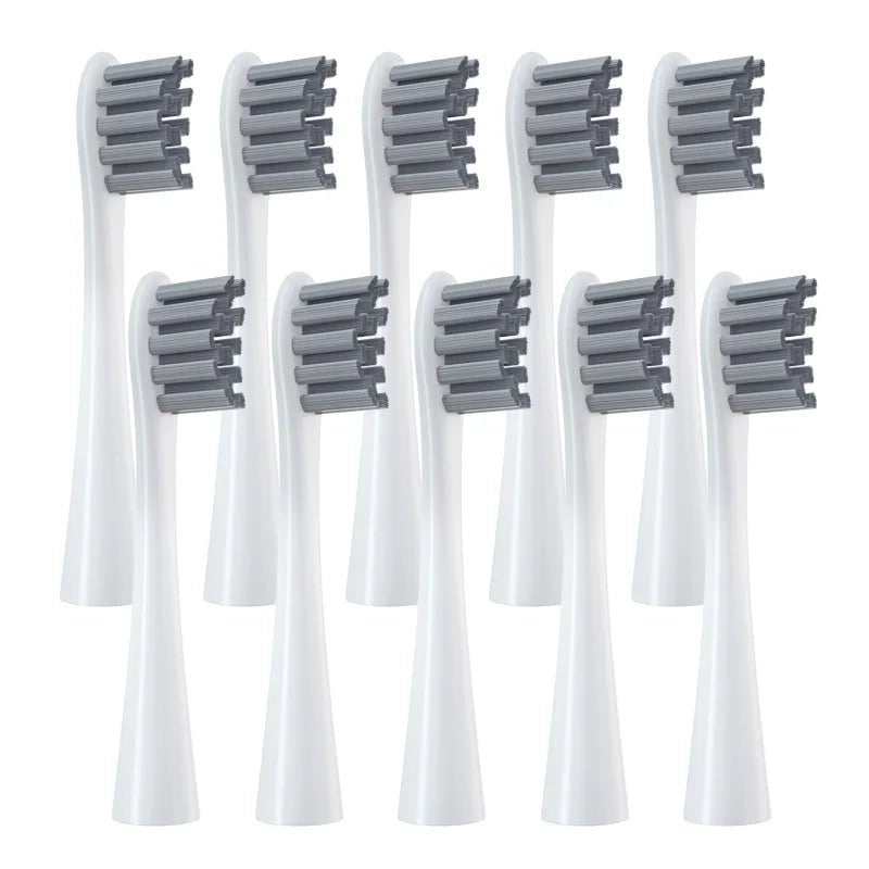 Storazone 10pcs Grey 10pcs Replacement Heads For Oclean Flow/X/ X PRO/ Z1/ F1/ One/ Air 2 /SE Brush Heads Soft DuPont Sonic Toothbrush Vacuum Bristle