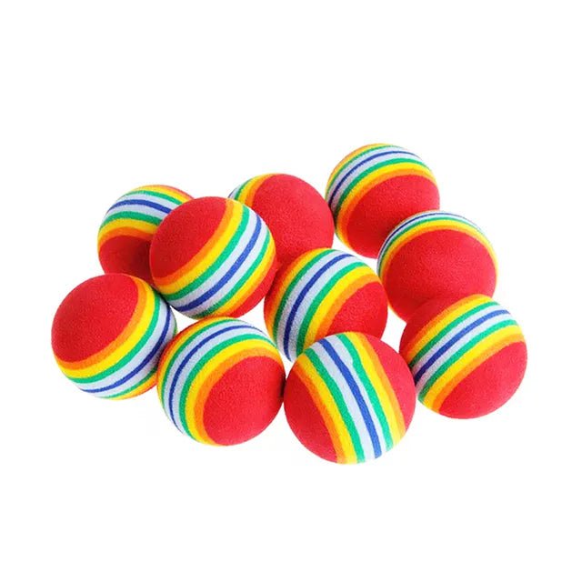 Storazone 10pcs rainbow ball / CHINA Magic Organ Cat Toy Cats Scratcher Scratch Board Round Corrugated Scratching Post Toys for Cats Grinding Claw Cat Accessories