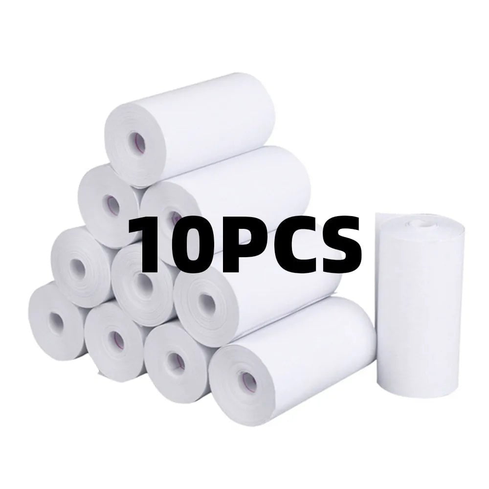 Storazone 10PCS White 10Rolls 57x25 MM Thermal Paper White Children Camera Instant Print Kids Camera Printing Paper Replacement Accessories Parts