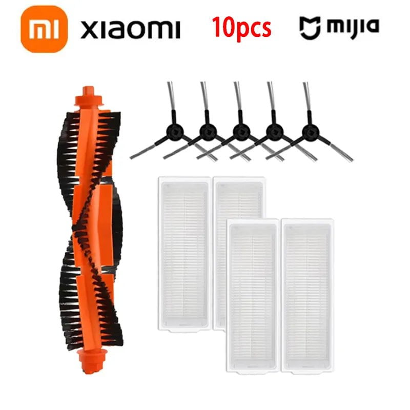 Storazone 10PCS Xiaomi Mijia Mi Robot Vacuum-Mop Pro STYTJ02YM 2S / 3C / Conga 3490 Viomi V2 PRO V3 SE Main Side Brush Hepa Filter Mop Part