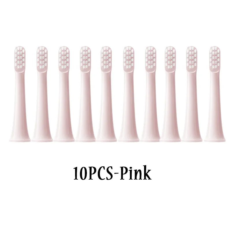 Storazone 10Pink 10PCS For XIAOMI MIJIA T100 Replacement Brush Heads Sonic Electric Toothbrush Vacuum DuPont Soft Bristle Suitable Nozzles