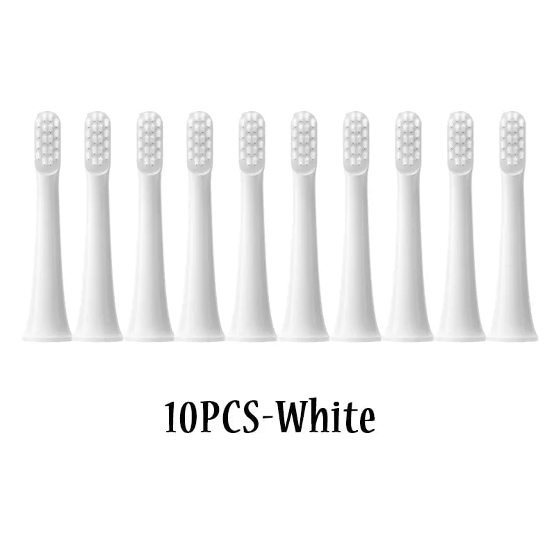 Storazone 10White 10PCS For XIAOMI MIJIA T100 Replacement Brush Heads Sonic Electric Toothbrush Vacuum DuPont Soft Bristle Suitable Nozzles