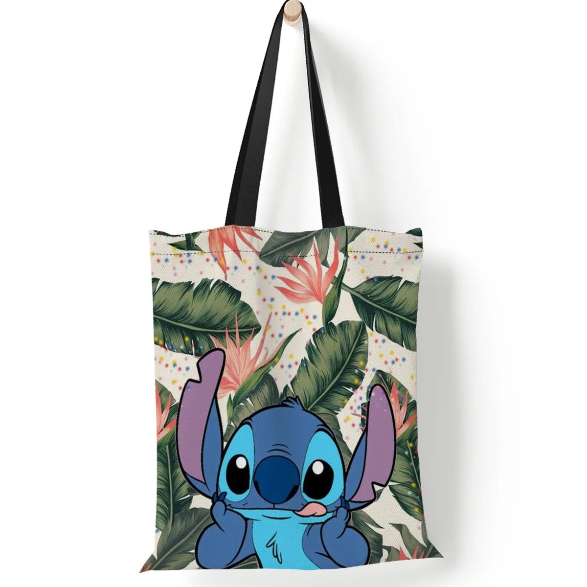 Storazone 11-35x40cm Disney Stitch Tote Bags Anime Lilo and Stitch Women's Canvas Handbags 35x40cm Large Capacity Shopping Bags Girls Gifts