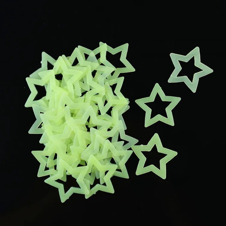 Storazone 11 50pcs 3D Stars Glow In The Dark Wall Stickers Luminous Fluorescent Wall Stickers For Kids Baby Room Bedroom Ceiling Home Decor