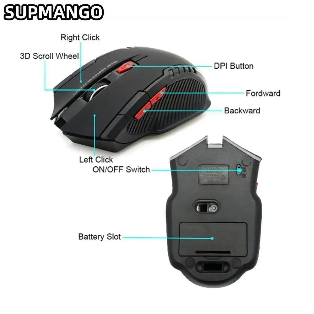 Storazone 113 Battery Version Mini2.4 GHz Wireless Optical Mouse Portable Mouse Wireless USB Mouse Notebook Computer