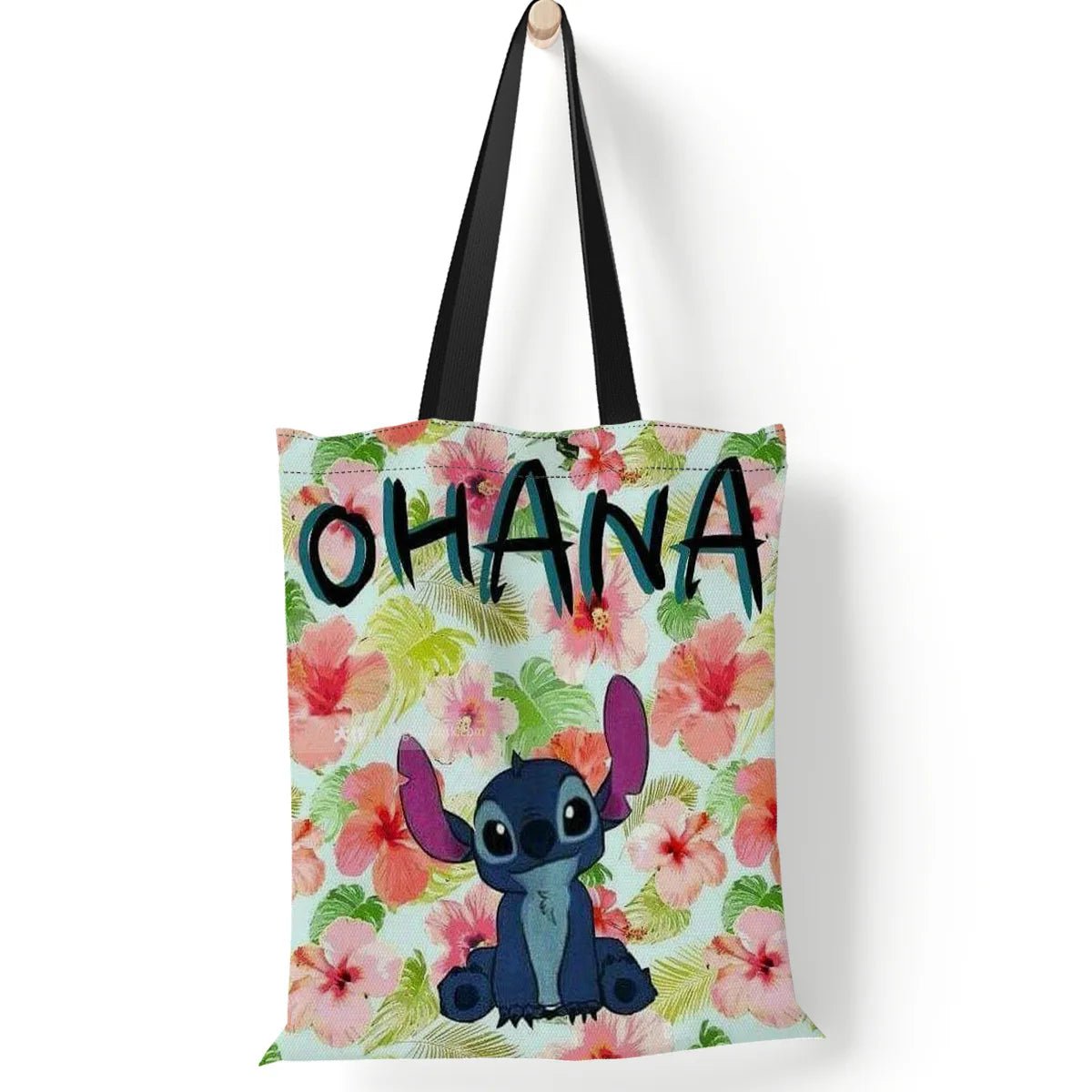 Storazone 12-35x40cm Disney Stitch Tote Bags Anime Lilo and Stitch Women's Canvas Handbags 35x40cm Large Capacity Shopping Bags Girls Gifts