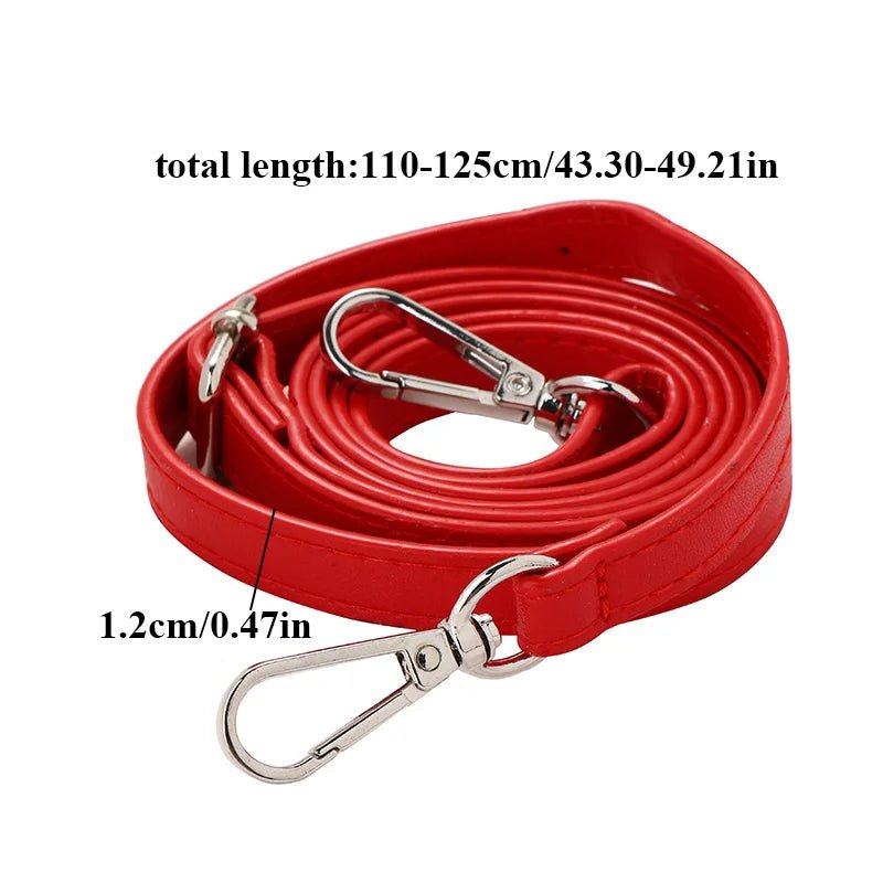 Storazone 125CM Long PU Leather Bag Strap Accessories for handbags 1.2CM Wide Shoulder Bag Strap For crossbody Replacement Strap For Bags