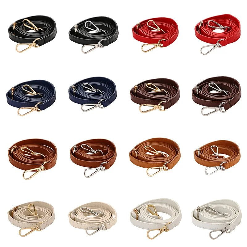 Storazone 125CM Long PU Leather Bag Strap Accessories for handbags 1.2CM Wide Shoulder Bag Strap For crossbody Replacement Strap For Bags