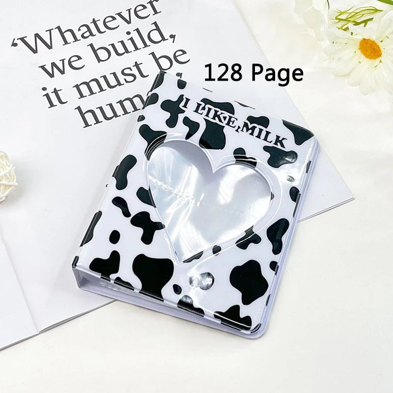 Storazone 128 Page Milk White 36/64/128 Pockets Mini Photo Album Cartoon Album Photo Photocard Holder Book Collect Kpop Album De Fotos Kpop Photocard Binder