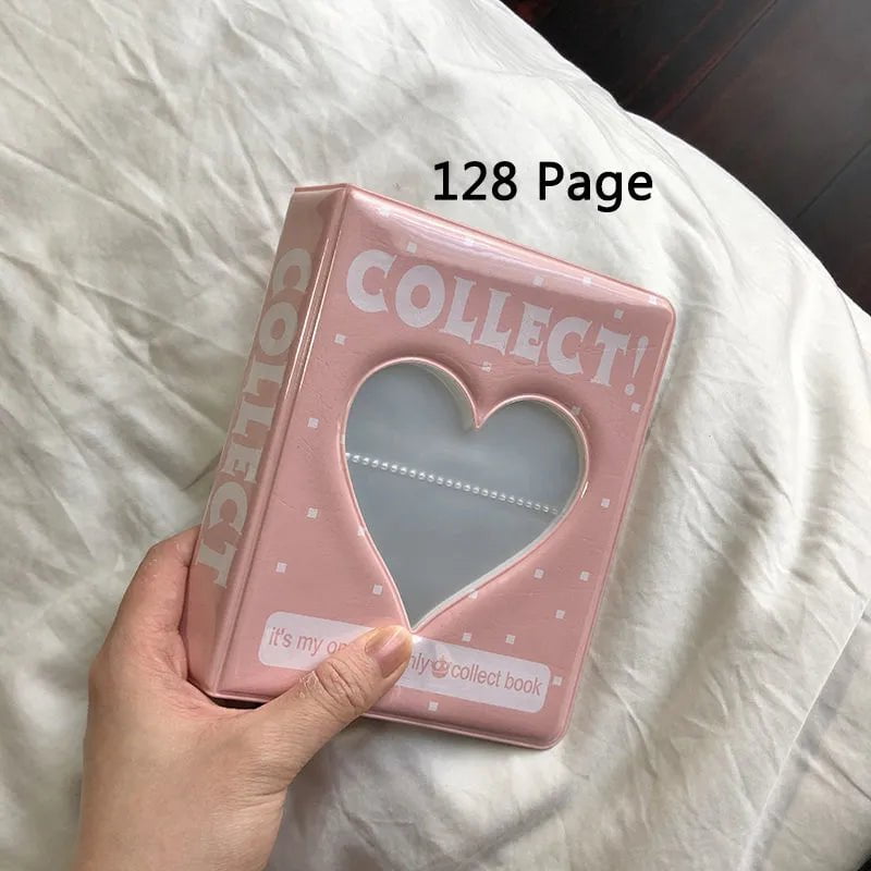 Storazone 128 Page Pink 36/64/128 Pockets Mini Photo Album Cartoon Album Photo Photocard Holder Book Collect Kpop Album De Fotos Kpop Photocard Binder